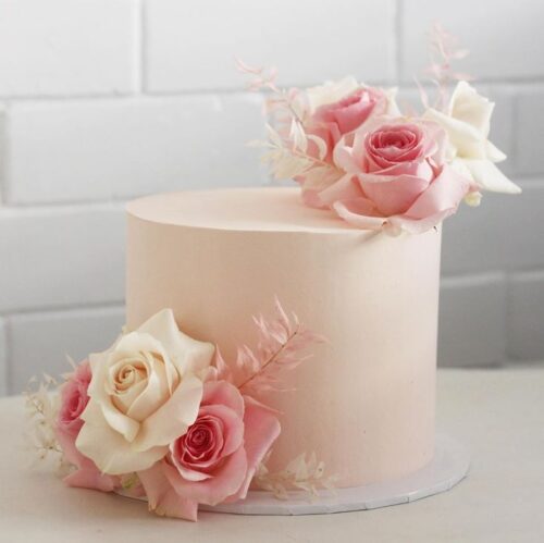 Blush pink cake