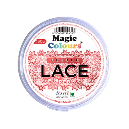 Magic Colours Red Edible Lace 紅色可食用蕾絲